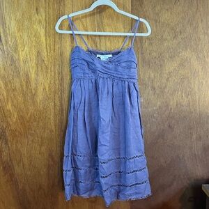 MAX STUDIO Linen-Blend Lavender Dress Sz S